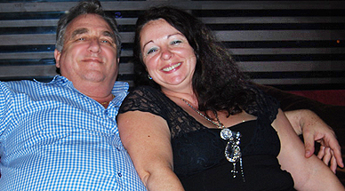 With Helen Gammons, Pandnaus Bar, Bangkok, December, 2007 - CLICK for previous top of page pictures