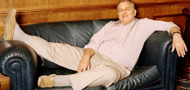 The Whale on his sofa